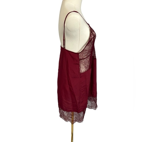 Cami NYC Silk Blend Slip Lace Sheer Lingerie Dress Red Size Small - Picture 3 of 12